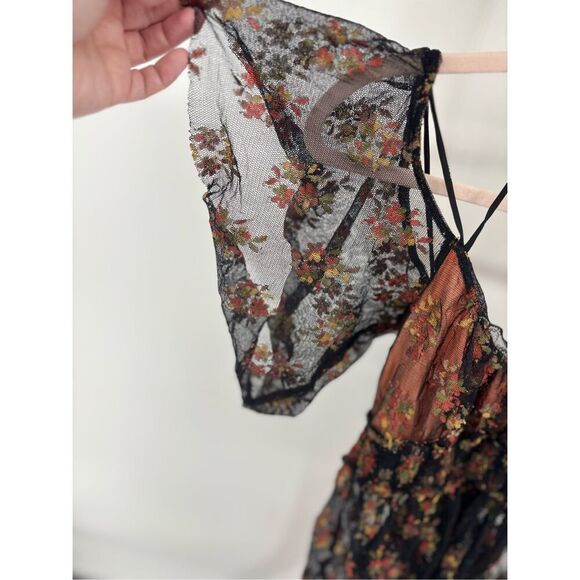 Free People Dottie Lace Off Shoulder Flutter Sleeve Top Womens Size XS - Picture 6 of 12